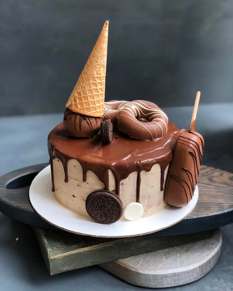 Шоколадный торт на день рождения девочке