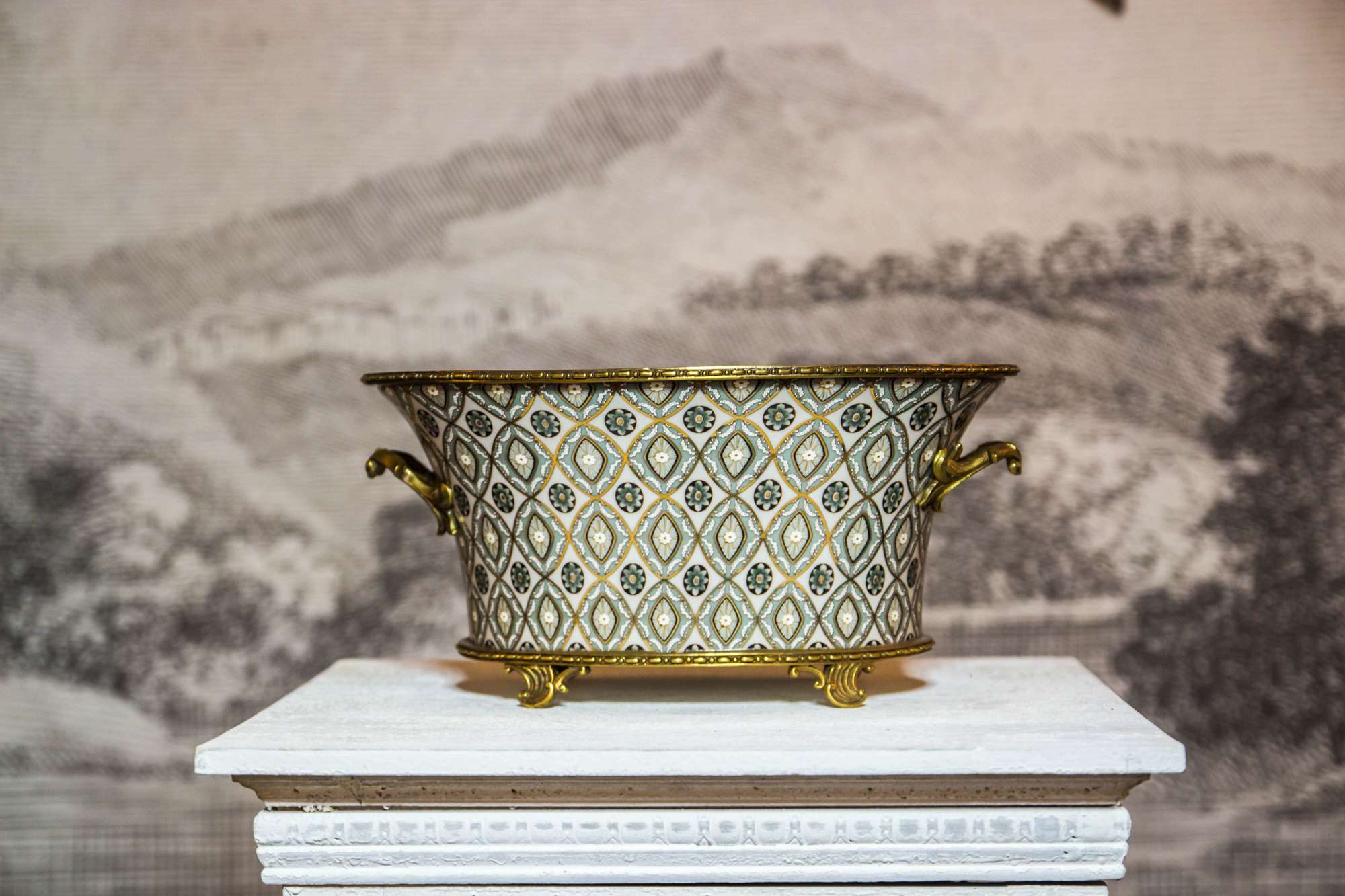Oval planted pot, Napoleon III style