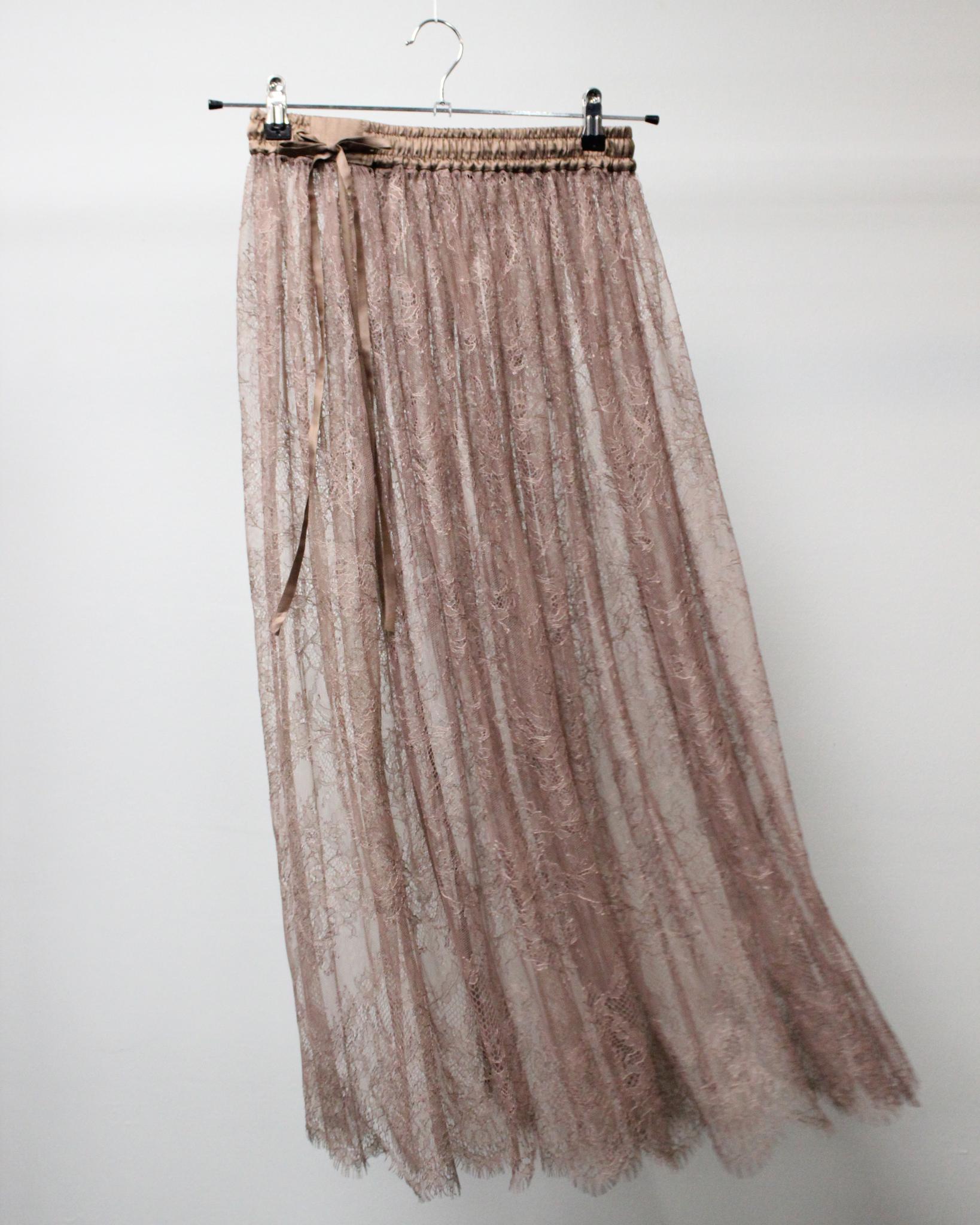 Женская кружевная юбка с завышенной талией, летняя юбка из французского кружева в стиле ретро, 2022