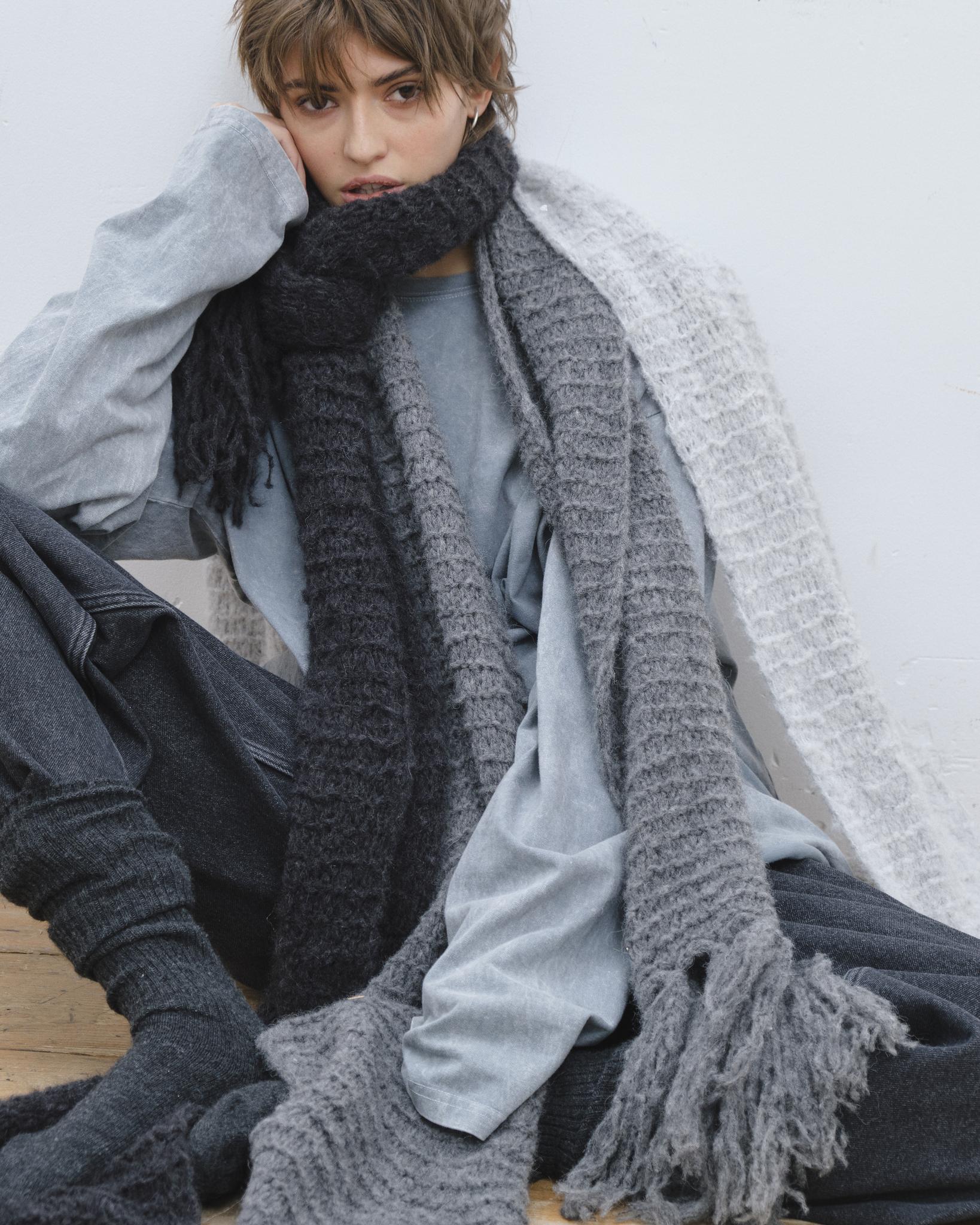 Лонгслив окрашенный unisex сизый