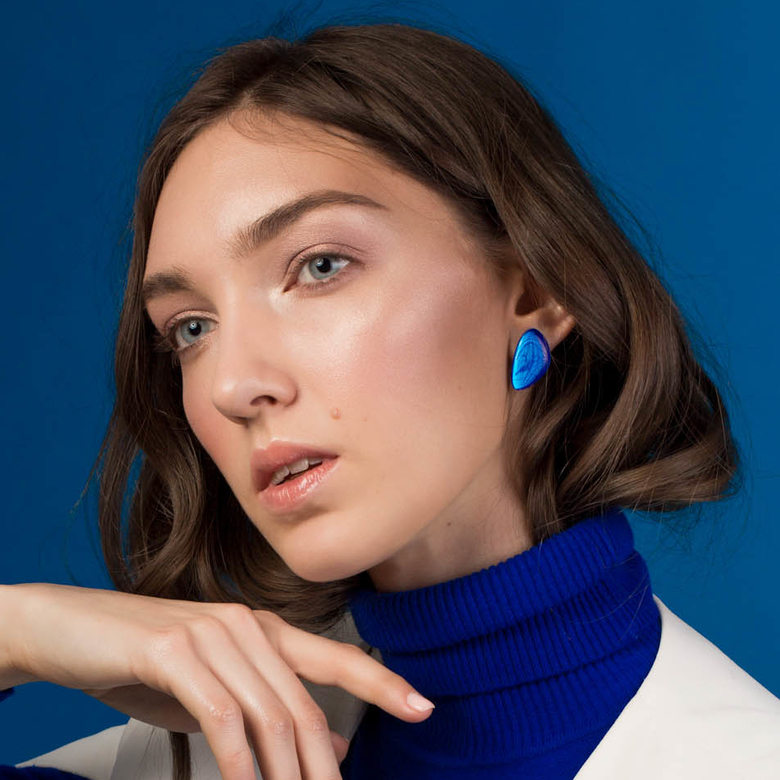 Earrings Blue Stone