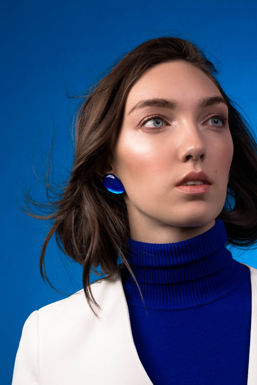 Earrings Blue Drop