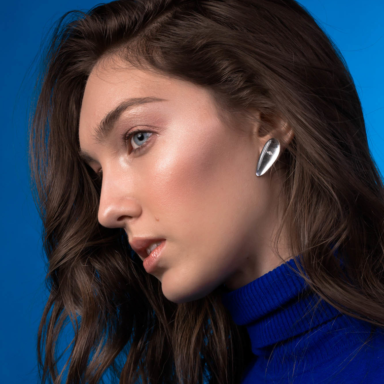 Earrings Long Drop Silver