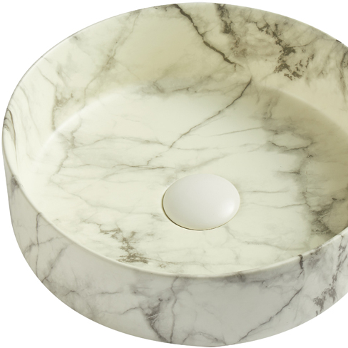 Раковина накладная матовая (мраморный) AZ-3134ST Azario