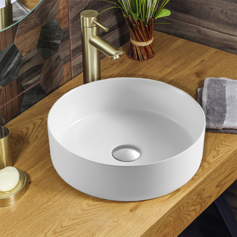 Раковина накладная матовая (белая) AZ-3134MW Azario