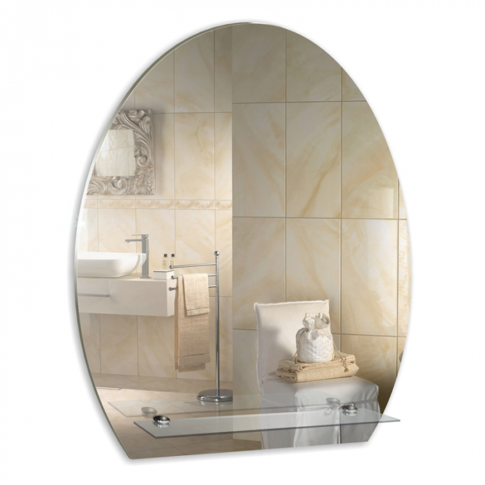 Зеркало "Уют" 490*580 с полкой MIXLINE