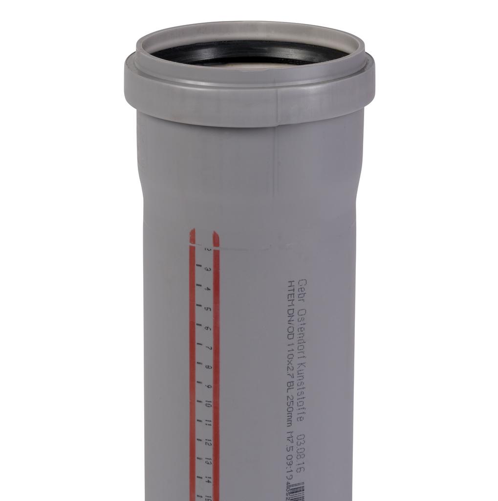 Труба серая 110 / 0.25м внутренняя канализация HTEM Ostendorf