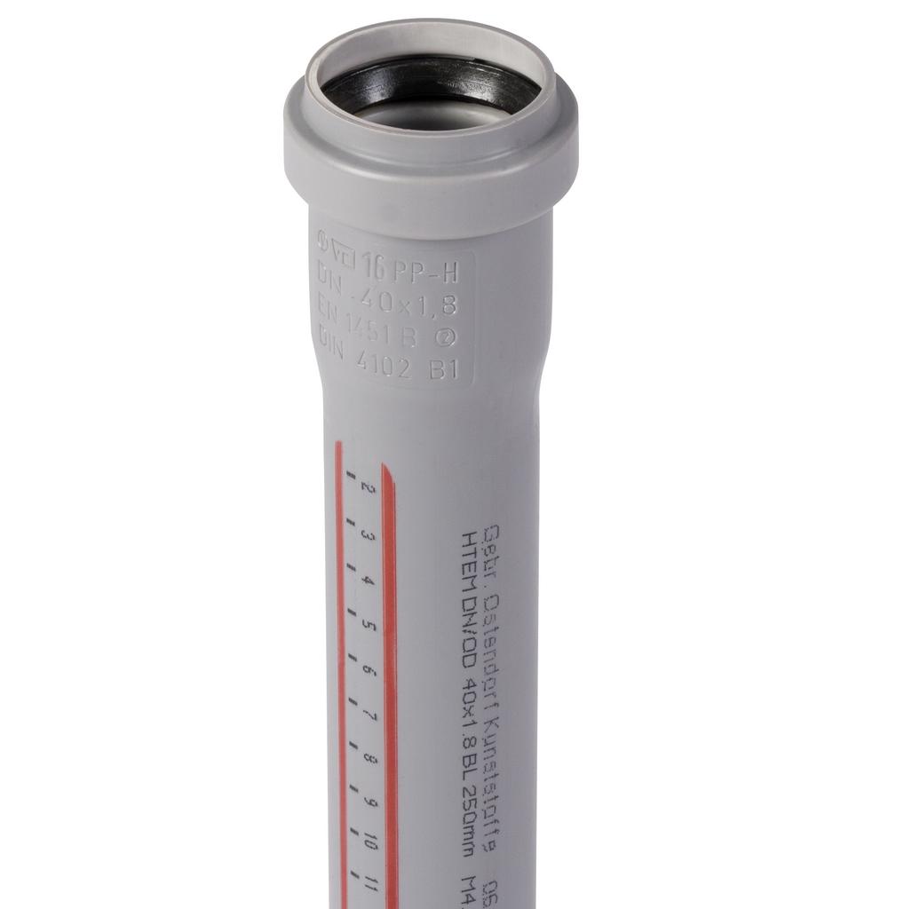 Труба серая 40 / 0,5м внутренняя канализация HTEM Ostendorf