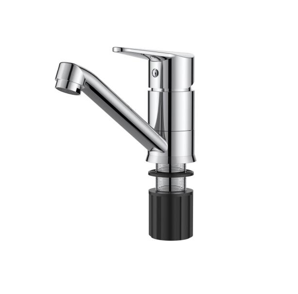 Смеситель для кухни BZ15 "Breeze" кор.изл,корп-полимерный сплав,хром VODA