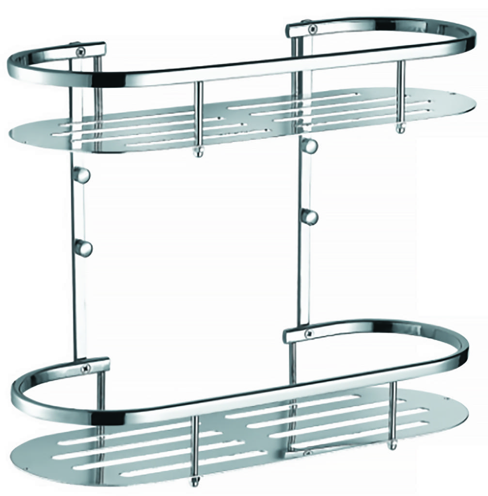 Полка двухэтажная,хром AZ-837-2 Azario