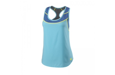 Топ женский Wilson UWII Hybrid Tank Women Синий/голубой