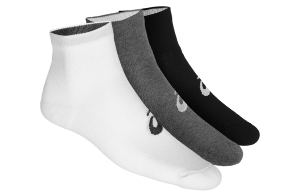 Носки спортивные Asics Quarter Sock 3 пары в упаковке (белый/черный/серый)