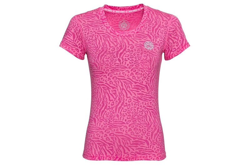 Футболка женская Bidi Badu Anni Burnout Tech Tee (розовый)