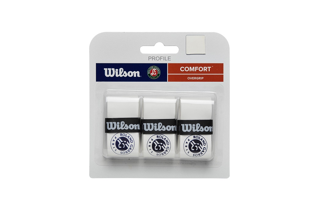 Намотка Wilson Profile Overgrip Roland Garros Белая 3 штуки