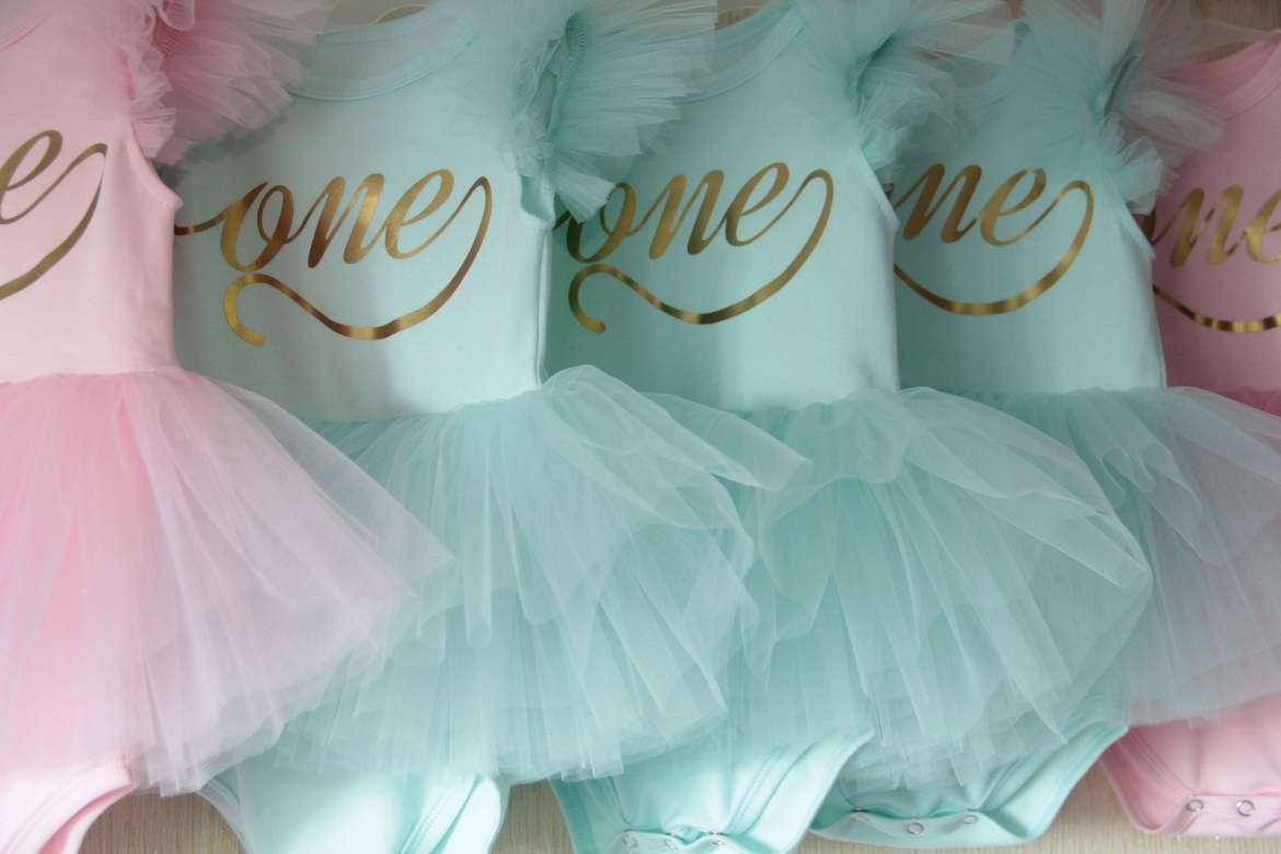 Платье-боди мятный "ONE"