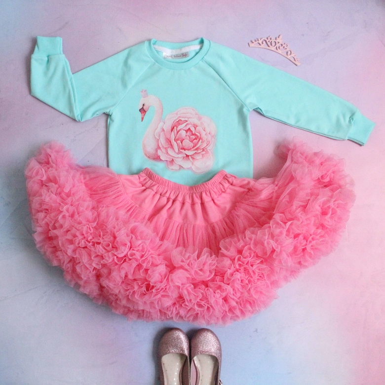 Cвитшот мятный с "Лебедем"