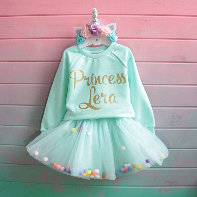 Cвитшот мятный именной