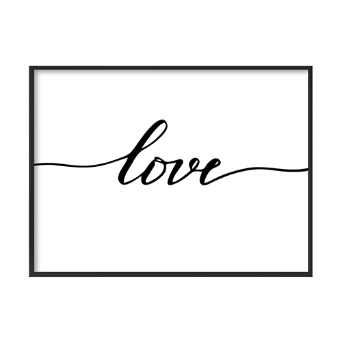 Постер Love горизонтальный