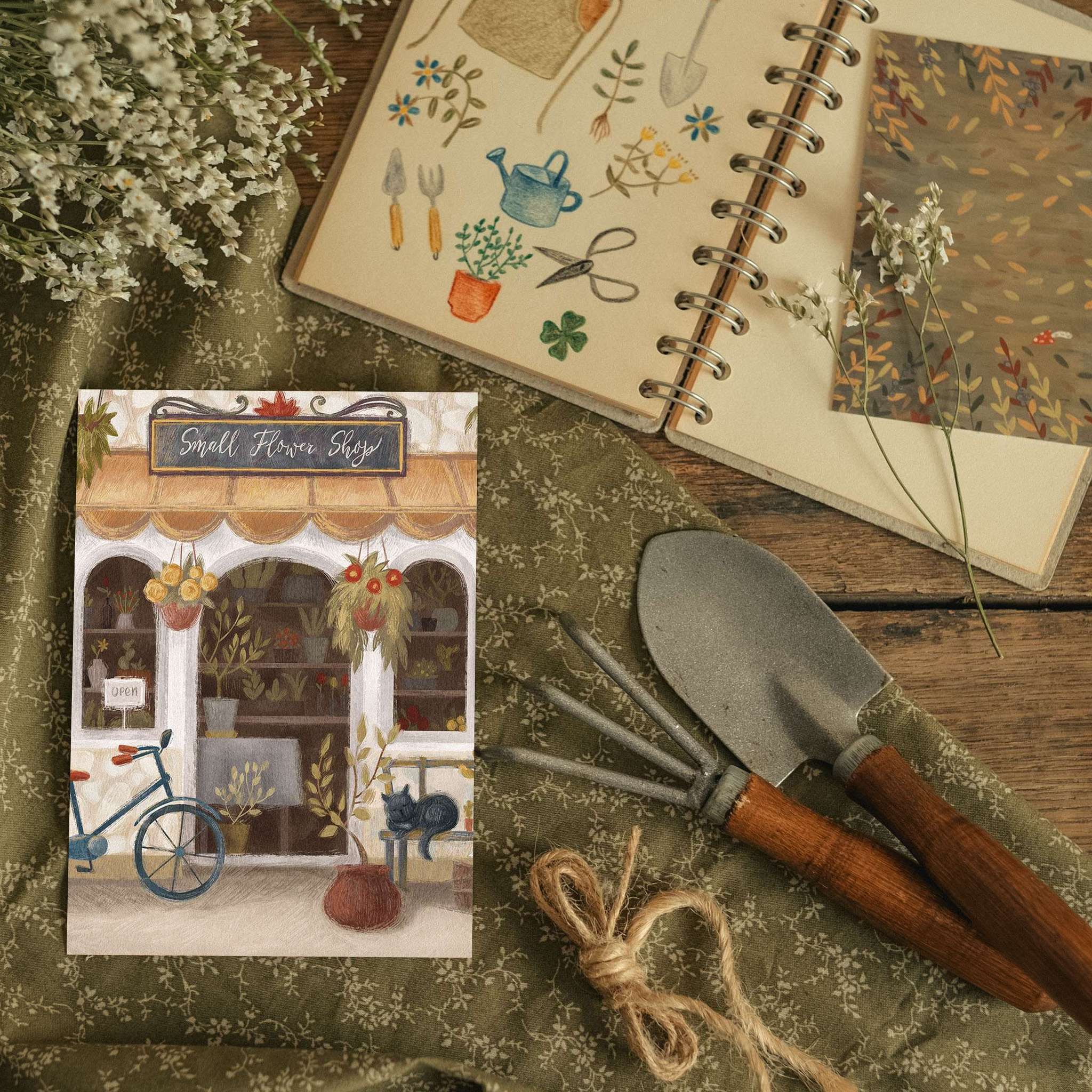 "Small Flower Shop" почтовая открытка