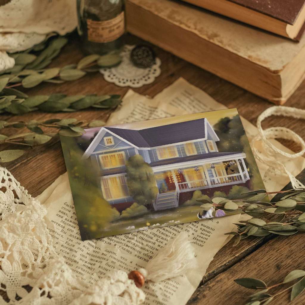"House in willow grove" postcard