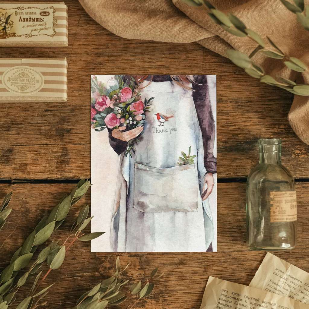 "Thank you" postcard