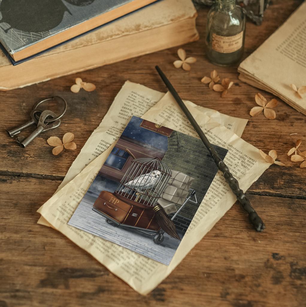 "Before leaving for Hogwarts" postcard