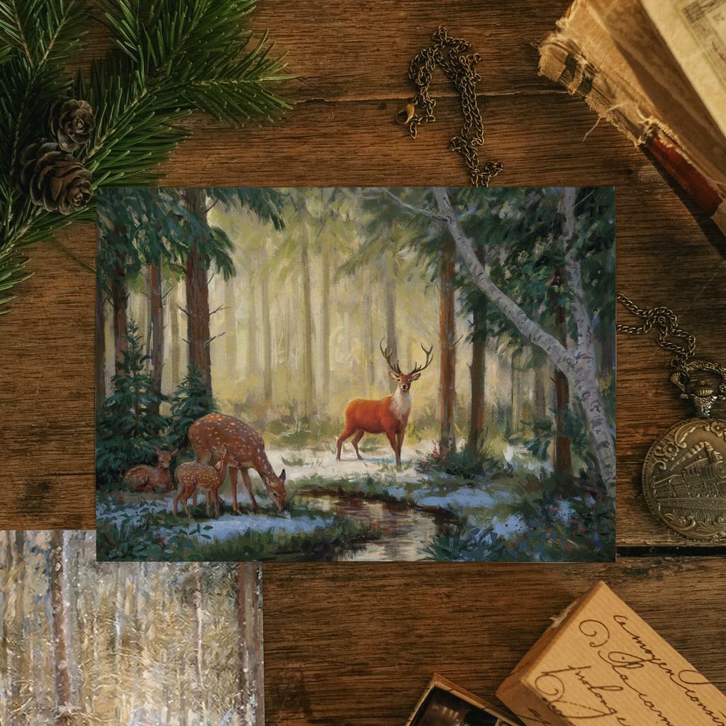 "Reindeer" postcard for postcrossing