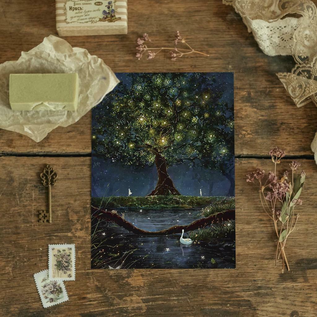 "At the starry Oak" postcard for postcrossing
