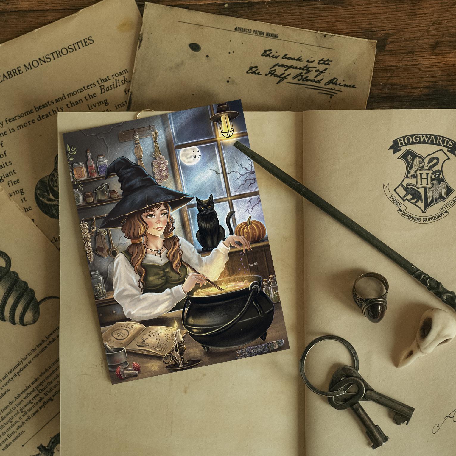 "Witch's House" postcard for postcrossing