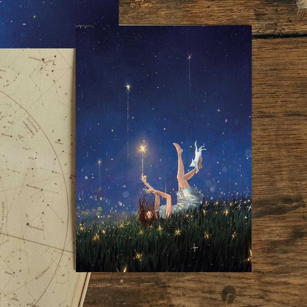 "Up to the Stars" postcard for postcrossing