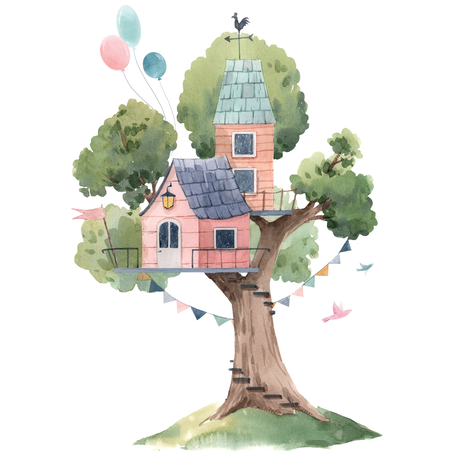 розовый дом на дереве (92) фото