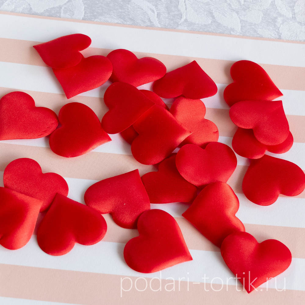 Сердечки декоративные объемные