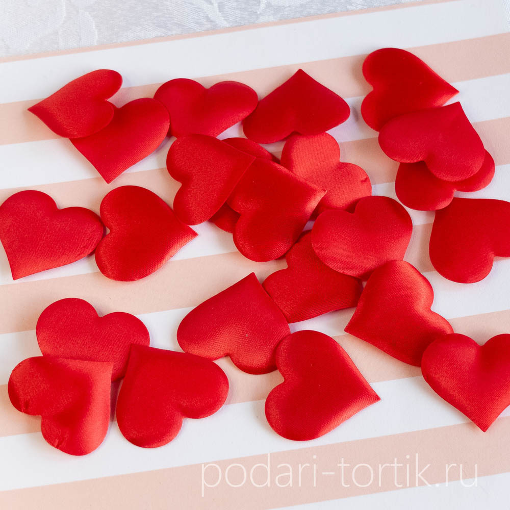 Сердечки декоративные объемные