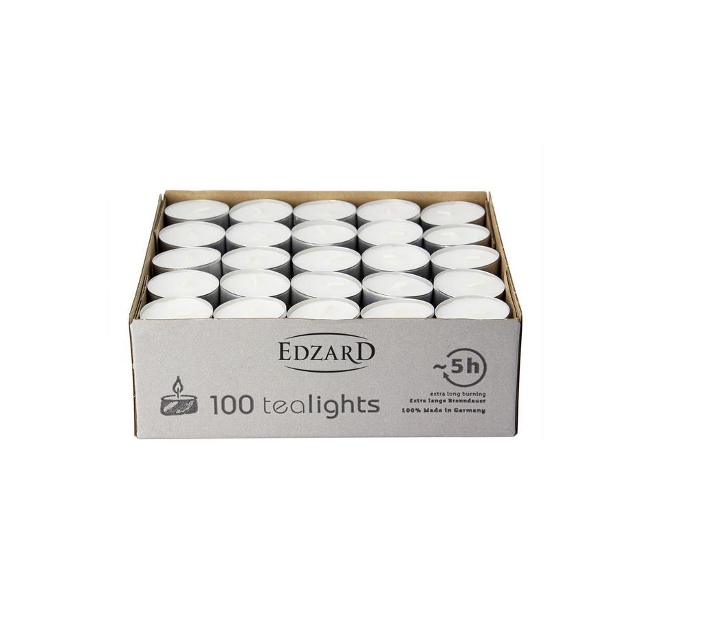 Edzard. Набор: 100 белых чайных ламп, алюминиевый корпус, Nightlights высота 1,5 см/диаметр 3,7 см