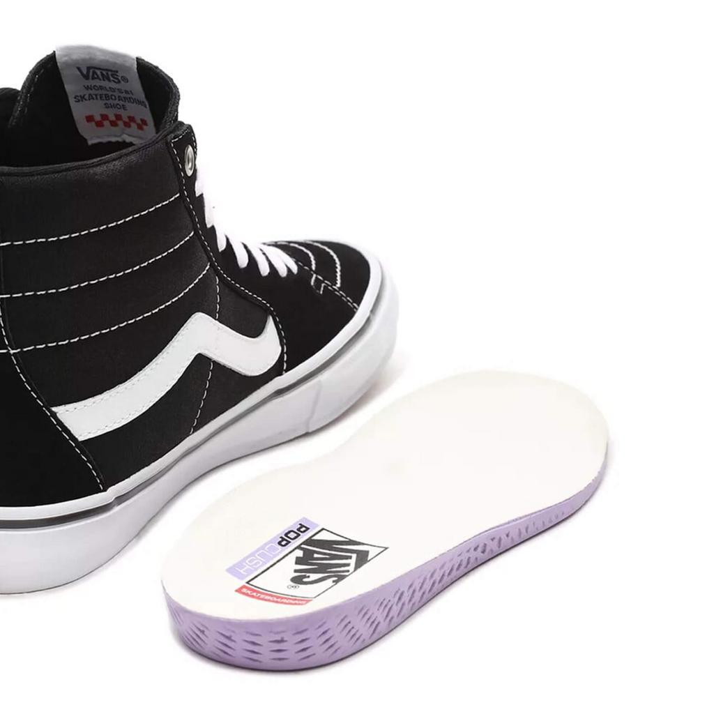 Vans sk8 hi black 2025 & white skate shoes