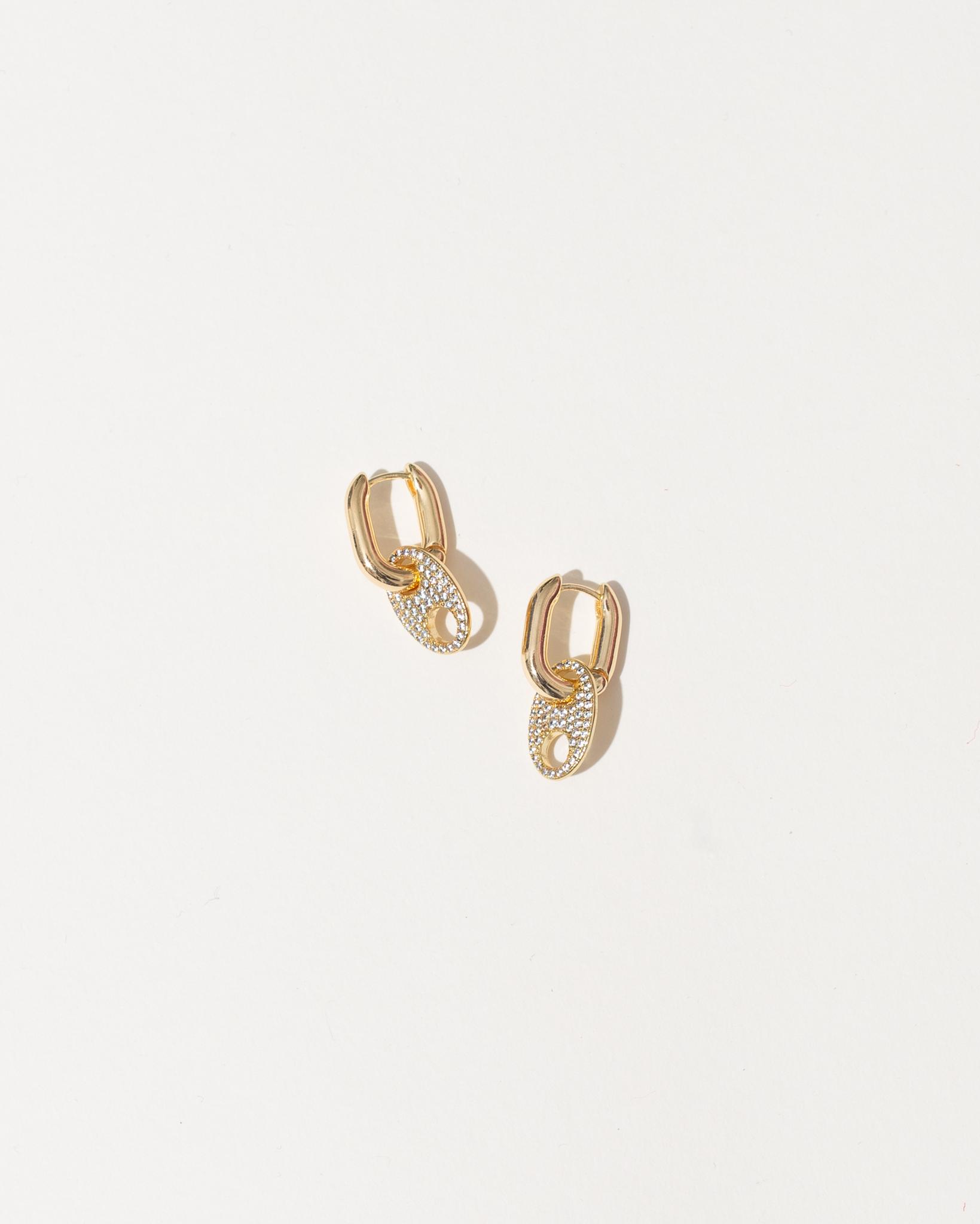 Серьги Oval с фианитами
