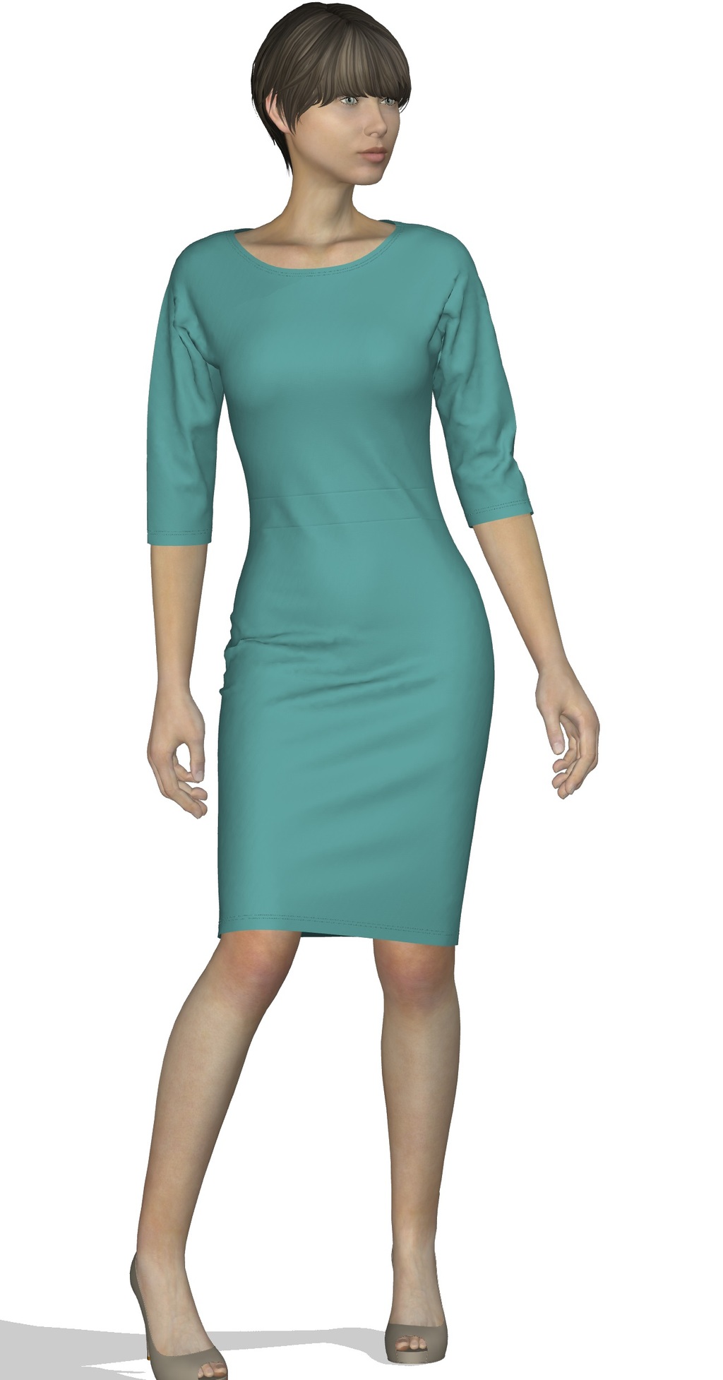Платье с цельнокроеным рукавом: моделируем и шьем за пять минут
