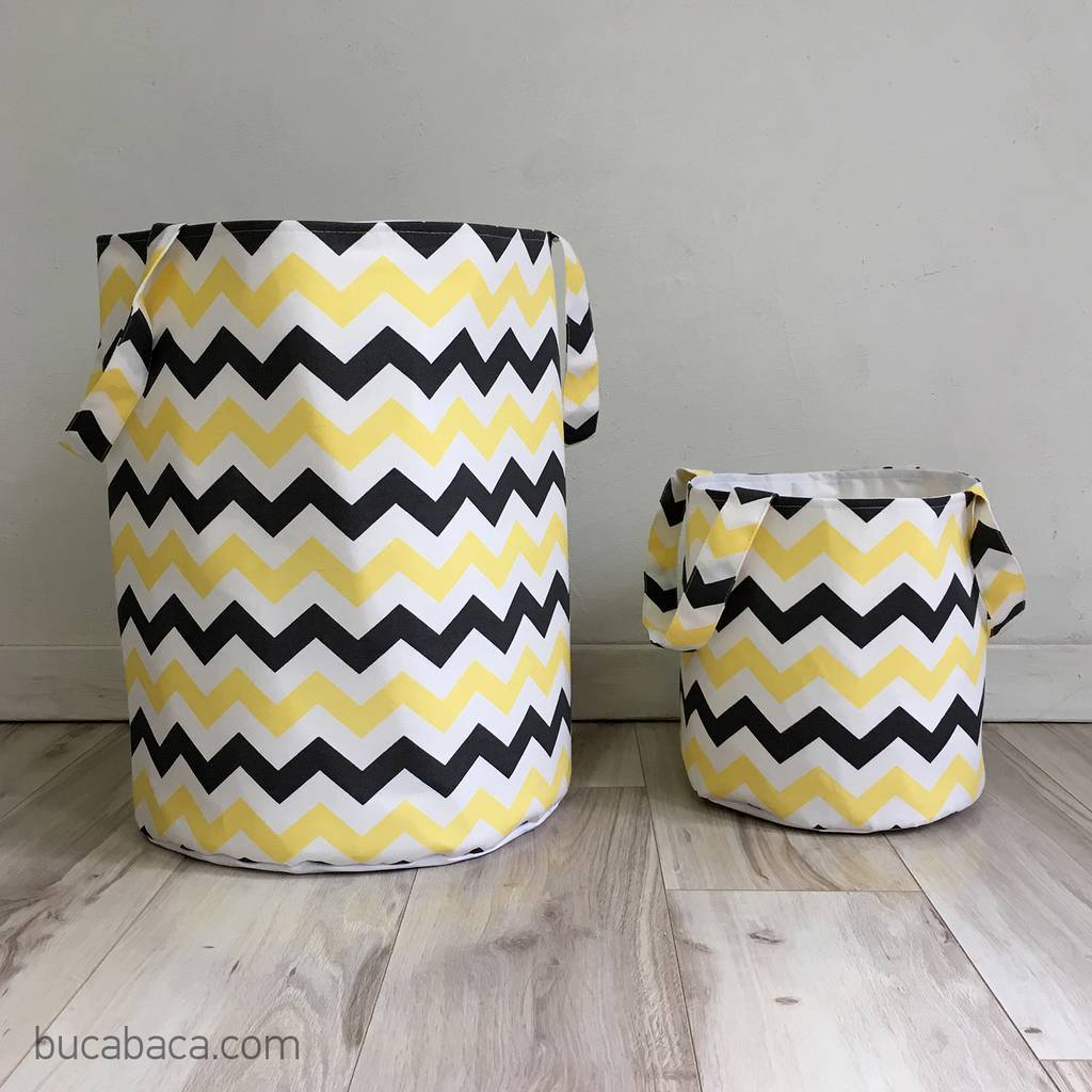 Корзина жёлтый шеврон