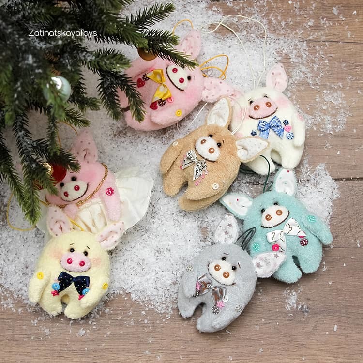 Ёлочные игрушки из ткани (своими руками) НОВОГОДНЯЯ ИГРУШКА 2022. КОНКУРС BERNINA