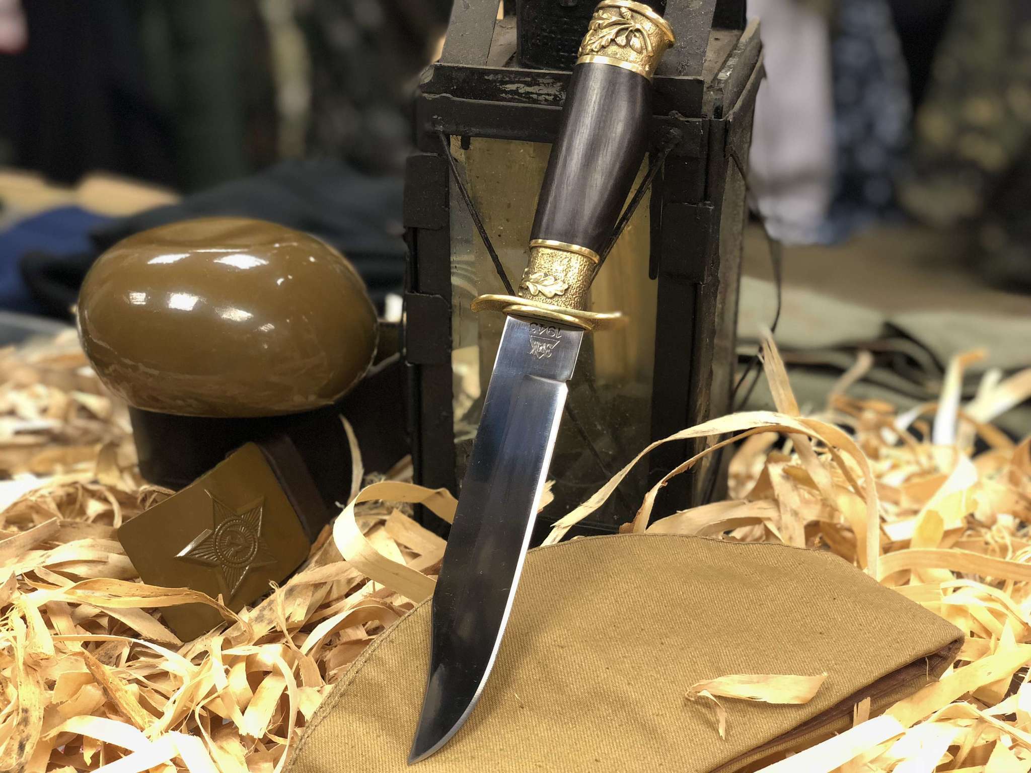 Нож Баклановский Латунь - Традиционный поясной нож хазарского типа в магазине hb-crm.ru