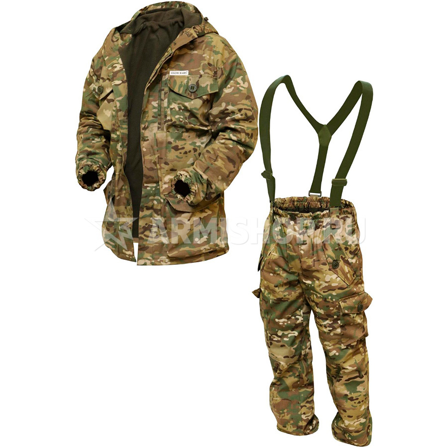 Костюм демисезонный Snow Bars "Grand". Полукомбинезон. Хаки Темный ...