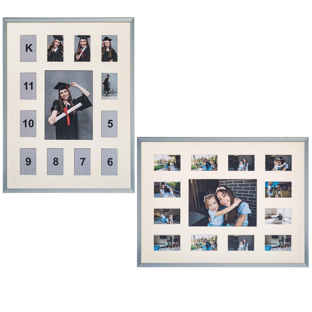 Graduation Photo Collage Frame Multi-Year School Picture Frame with 7  Openings 4X6 Pictures