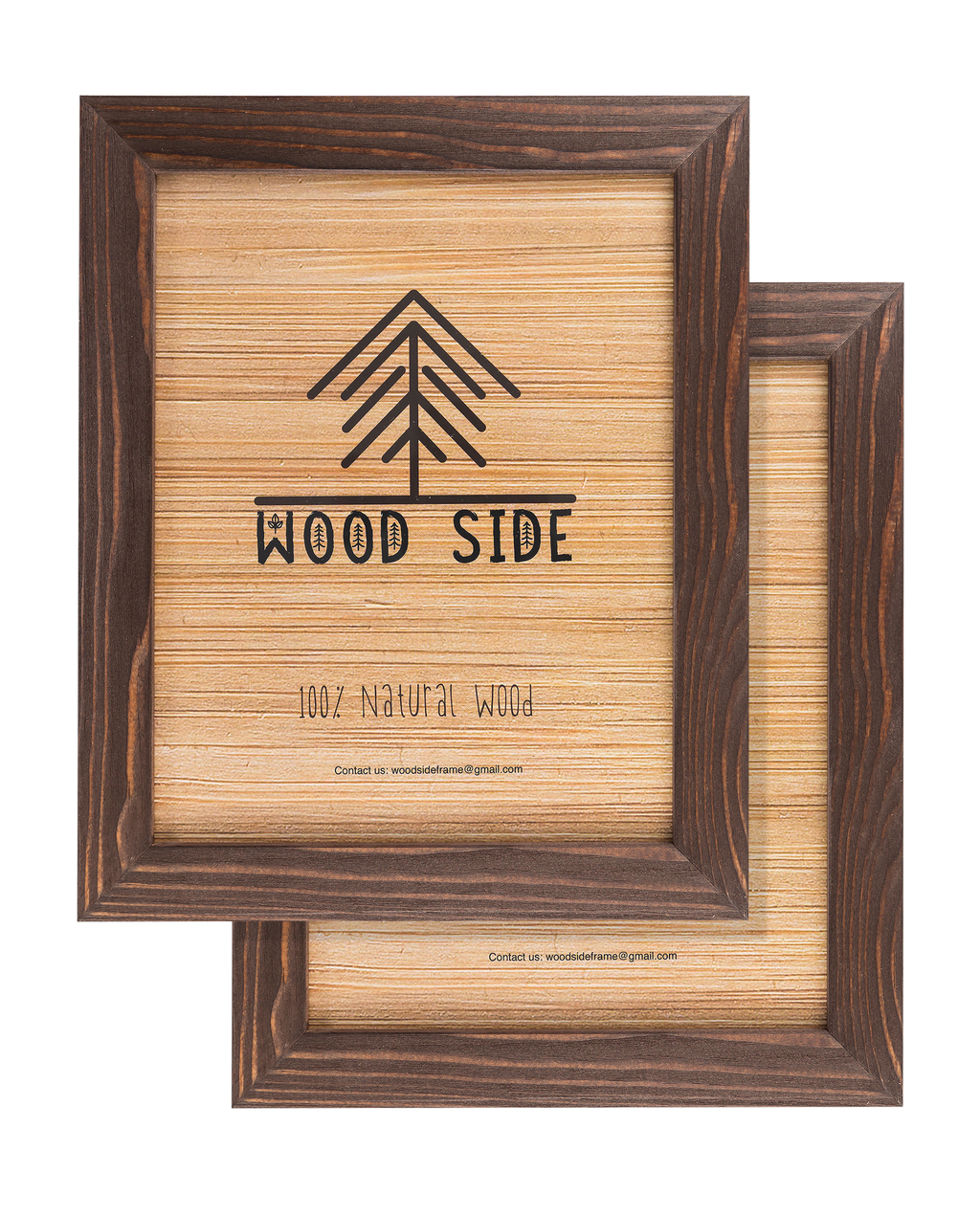 rustic dark brown 8.5x11, set of 2