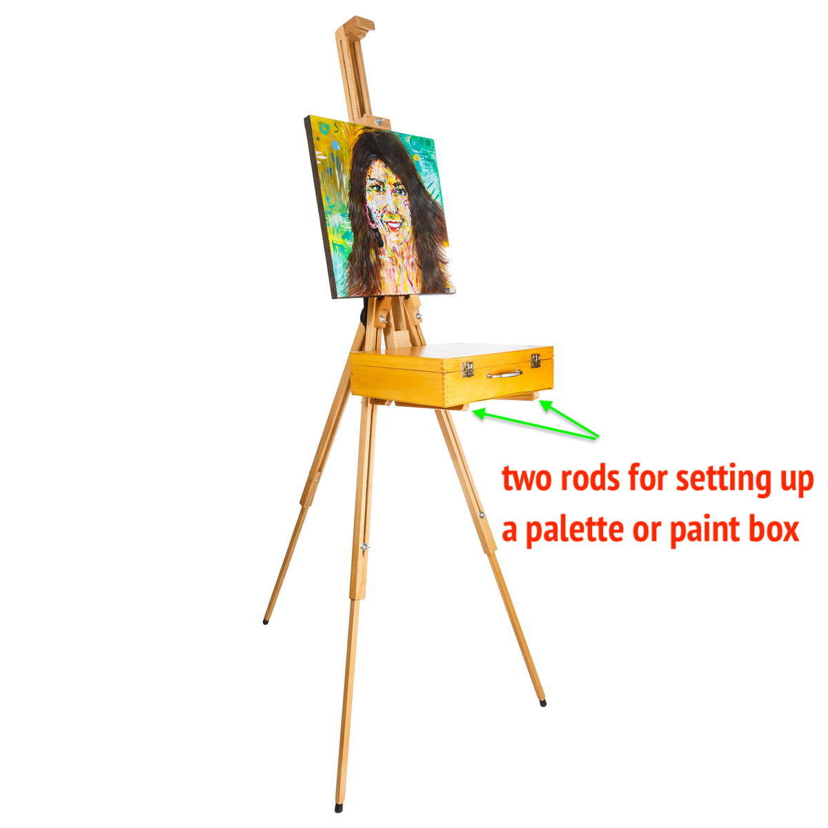 WOODEN EASEL STAND > Wooden Floor Easel Stand, 30x71 Tripod Art