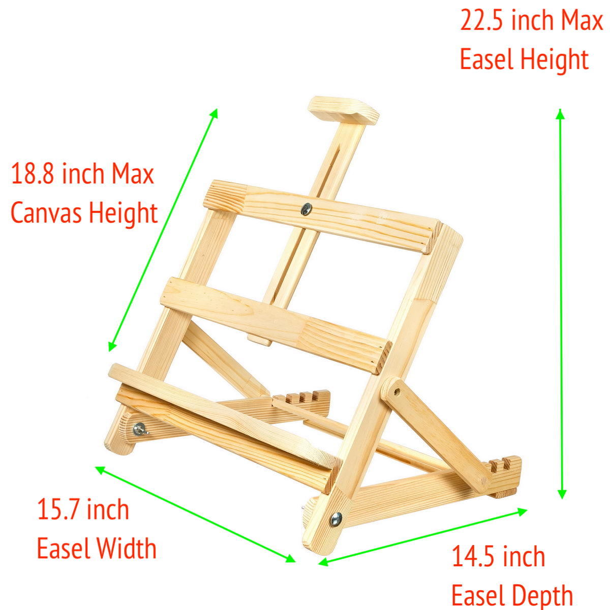 Tabletop Wooden Easel Collapsible Display Stand Canvas Holder for