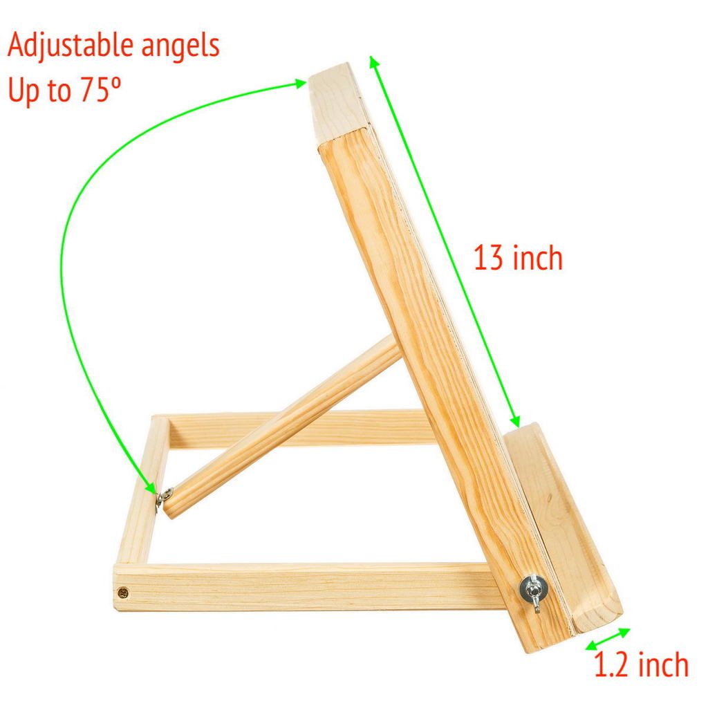 WOODEN EASEL STAND > Solid Wooden Tabletop Artist Studio Easel