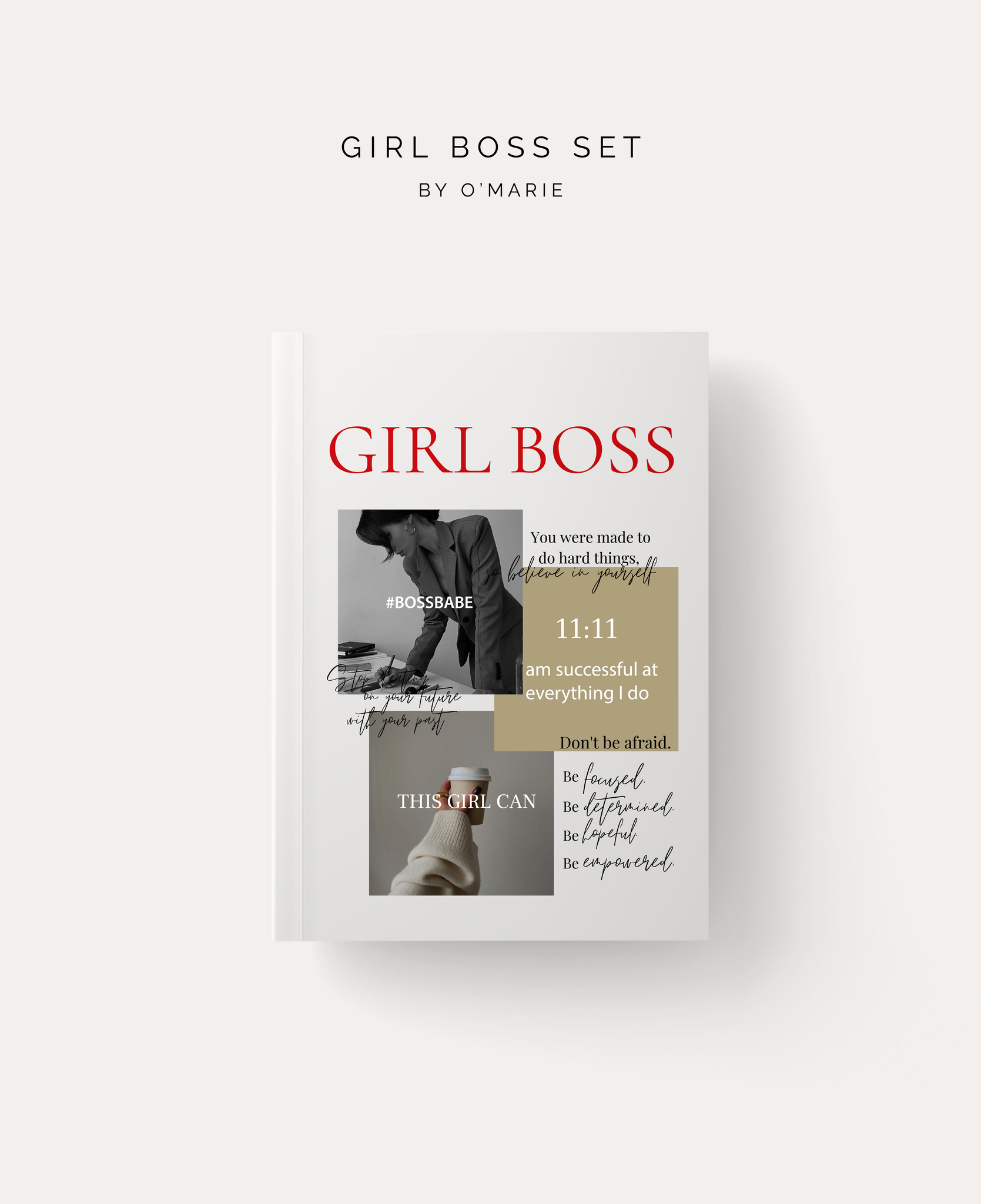 Планнер для записей в мягком переплете GIRL BOSS SET + 2 стикерпака внутри. Кастомизируй свою обложку!