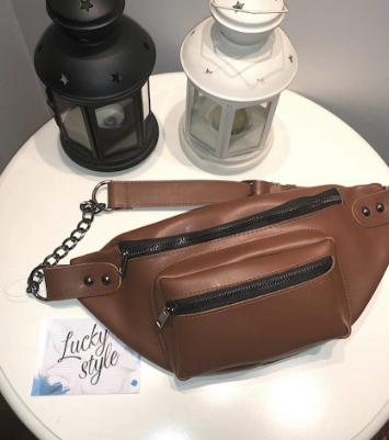 поясная сумка коричневая 2072