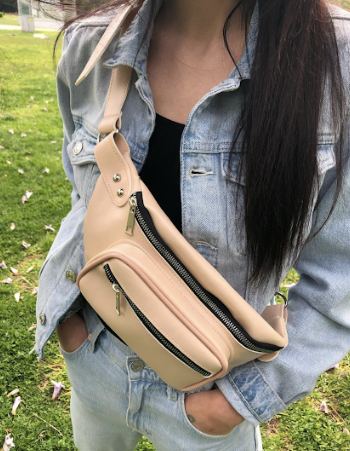 поясная сумка розовая  2058