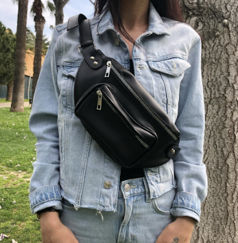 поясная сумка черная  2091